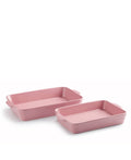 Conjunto de 2 Assadeiras Rosa Brilhante