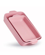Conjunto de 2 Assadeiras Rosa Brilhante