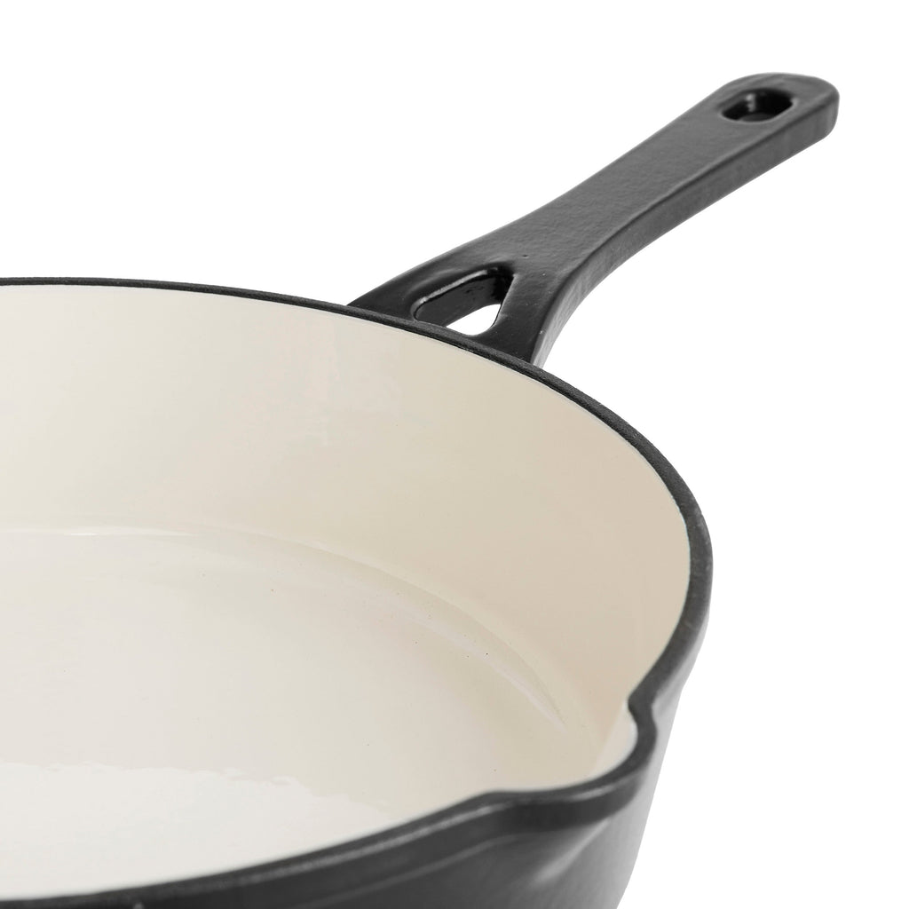 Caçarola Baixa de Ferro Fundido com Tampa 28 cm de diâmetro Escuro Matte