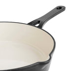 Caçarola Baixa de Ferro Fundido com Tampa 28 cm de diâmetro Escuro Matte