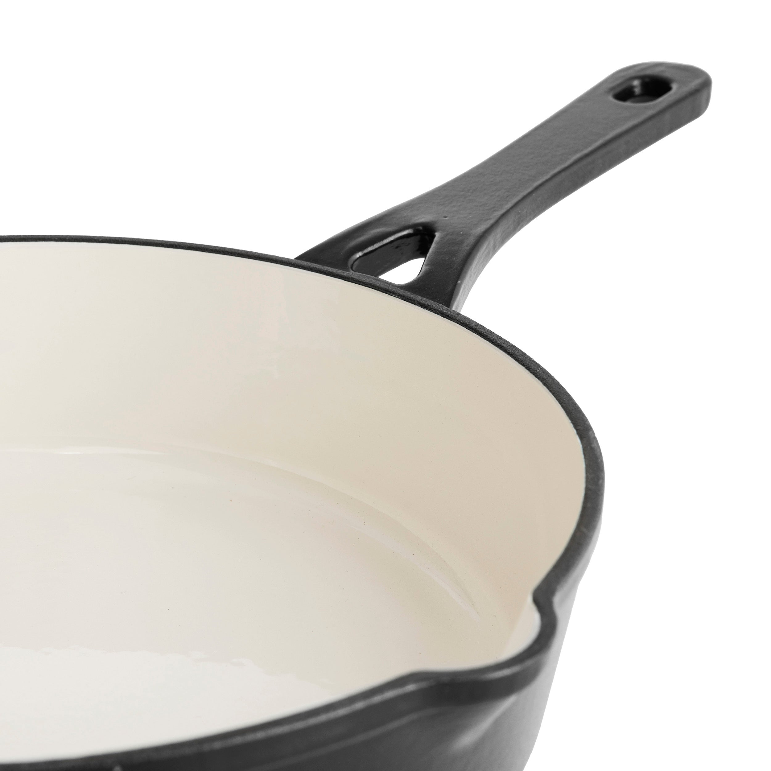 Caçarola Baixa de Ferro Fundido com Tampa 28 cm de diâmetro Escuro Matte