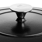 Caçarola Baixa de Ferro Fundido com Tampa 28 cm de diâmetro Escuro Matte