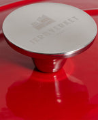 Caçarola Baixa de Ferro Fundido com Tampa 28 cm de diâmetro Vermelho Sangue