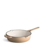 Caçarola Baixa de Ferro Fundido com Tampa 28 cm de diâmetro Creme