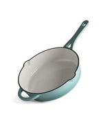 Caçarola Baixa de Ferro Fundido com Tampa 28 cm de diâmetro Retro Verde
