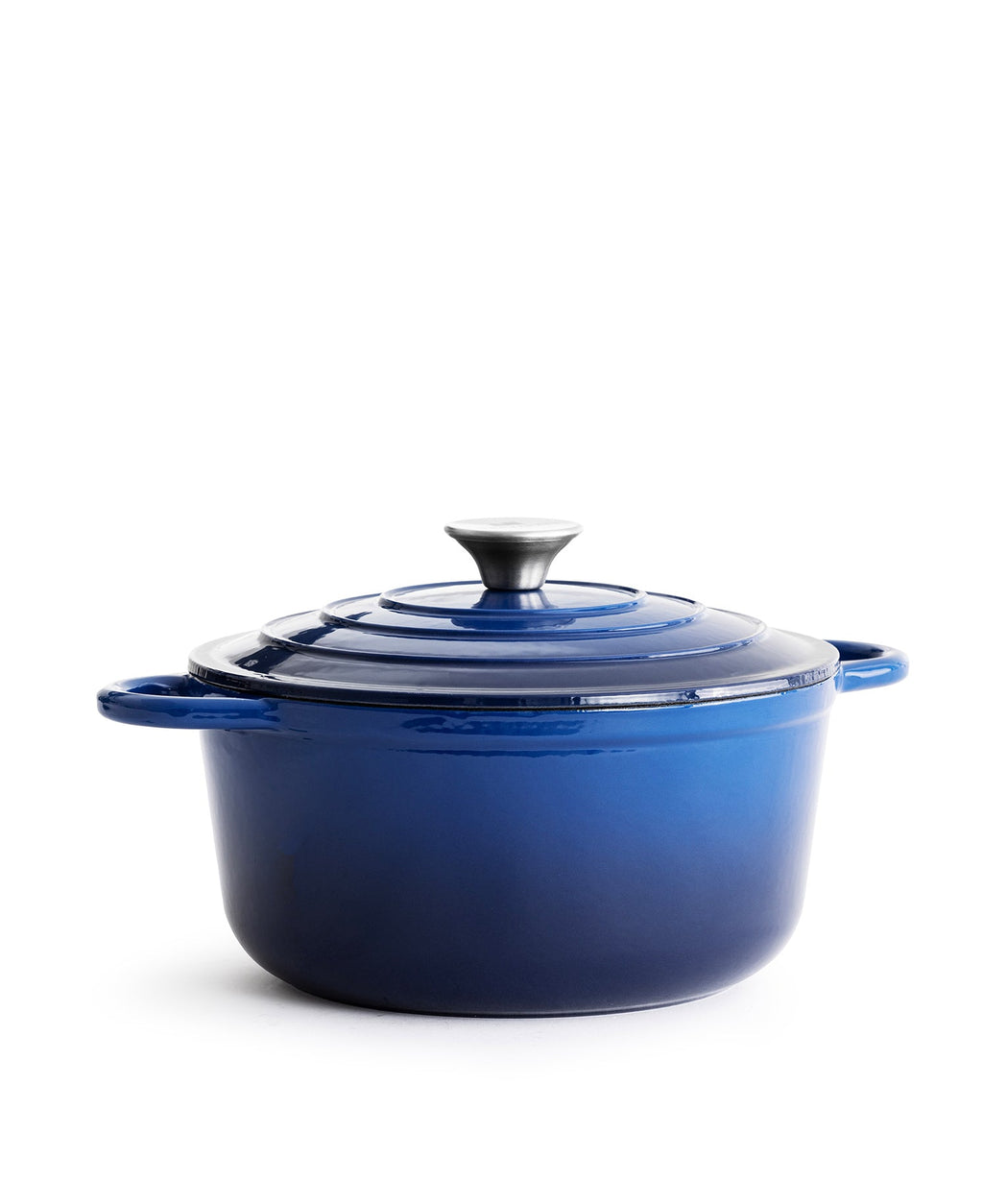 Panela de Ferro Fundido com Tampa, 4,2 Litros, 24 cm de diâmetro, Brisa Azul