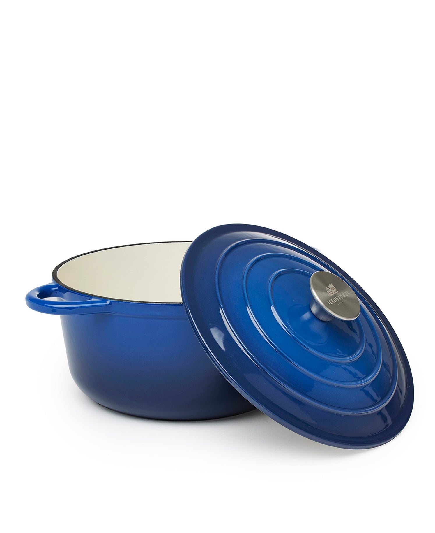Panela de Ferro Fundido com Tampa, 4,2 Litros, 24 cm de diâmetro, Brisa Azul