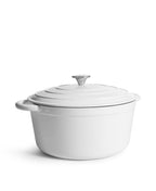 Panela Grande de Ferro Fundido com Tampa, 7 Litros, 29 cm diâmetro, Sal Marinho