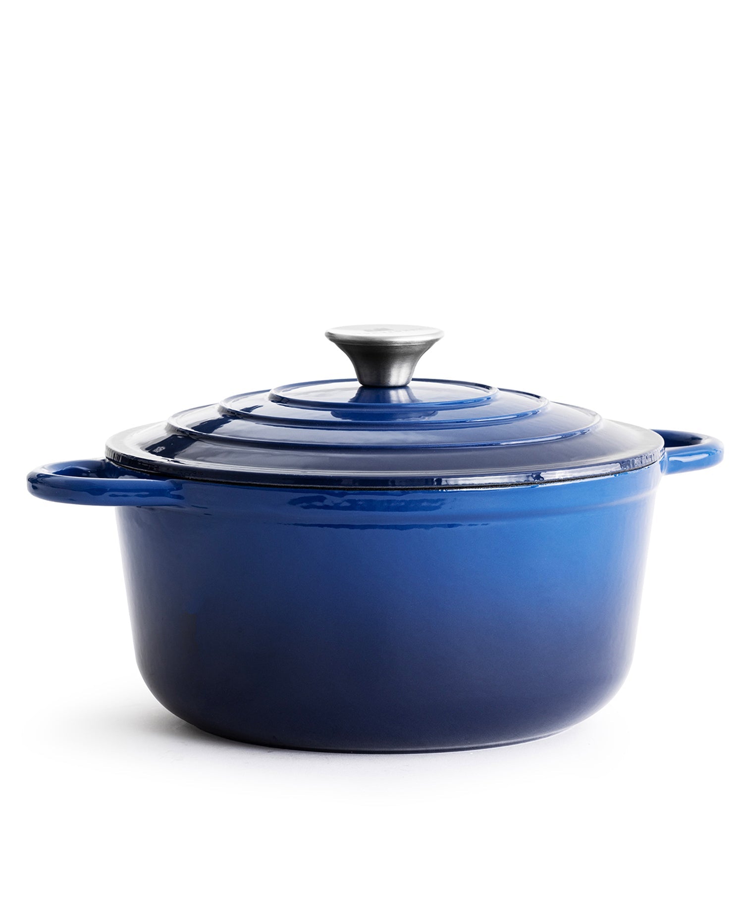 Caçarola Grande de Ferro Fundido com Tampa, 7 Litros, 29 cm diâmetro, Brisa Azul