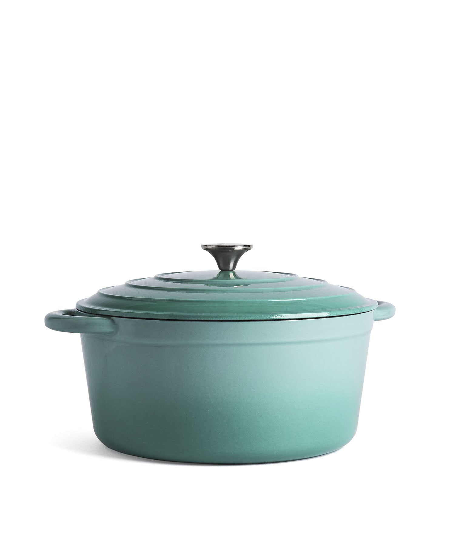 Panela Grande de Ferro Fundido com Tampa, 7 Litros, 29 cm diâmetro, Retro Verde