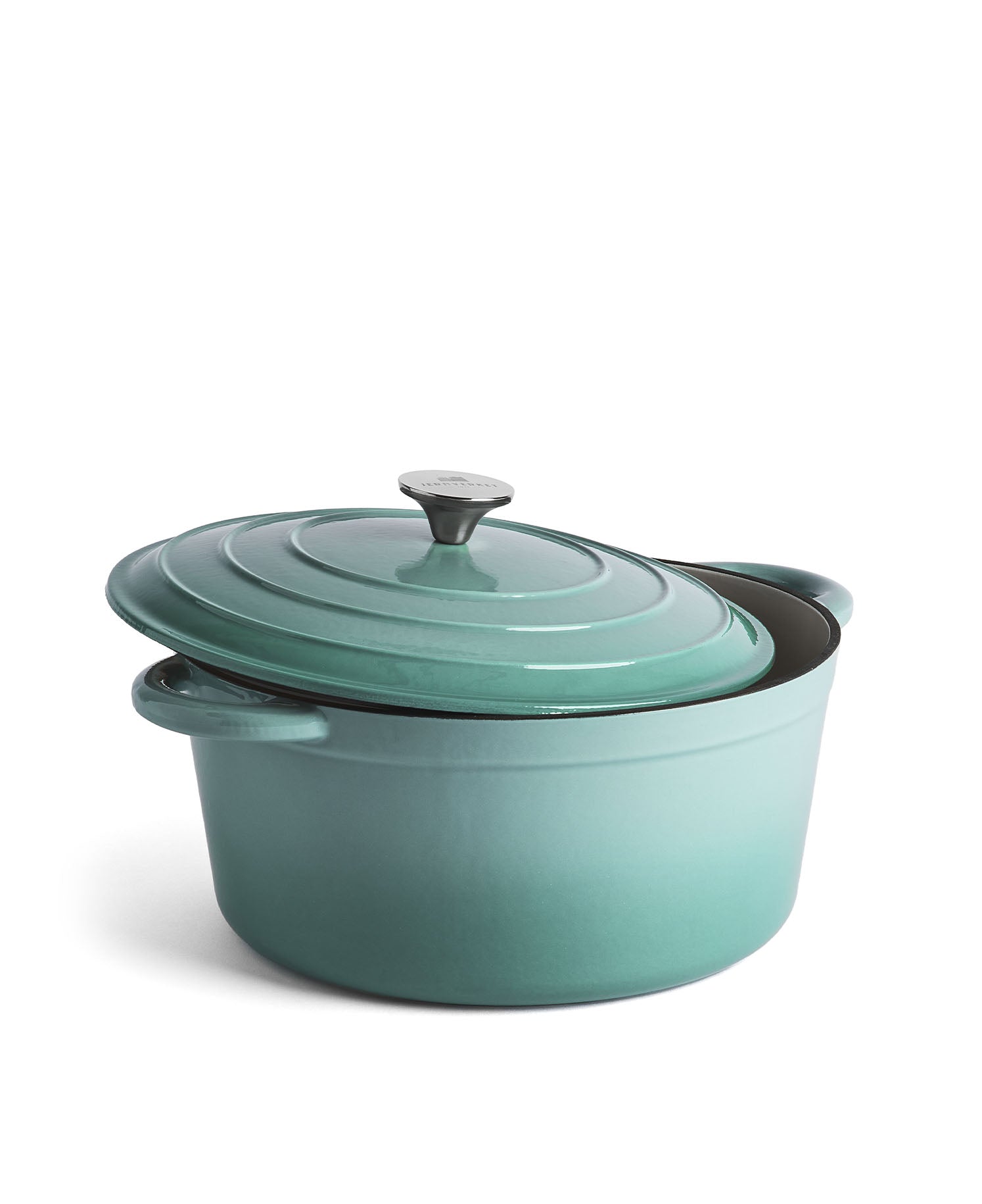 Panela Grande de Ferro Fundido com Tampa, 7 Litros, 29 cm diâmetro, Retro Verde