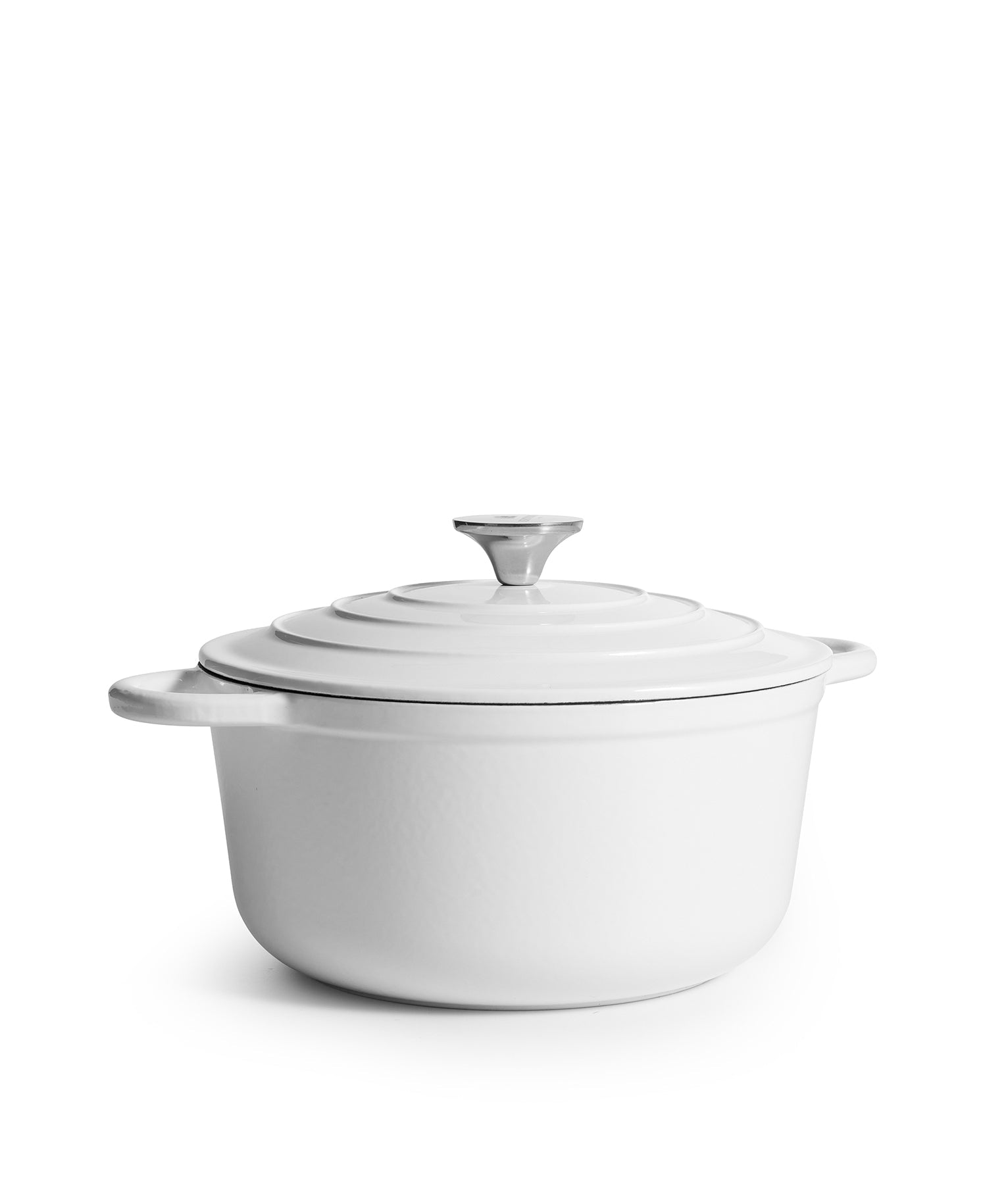 Panela de Ferro Fundido com Tampa, 4,2 Litros, 24 cm de diâmetro, Sal Marinho
