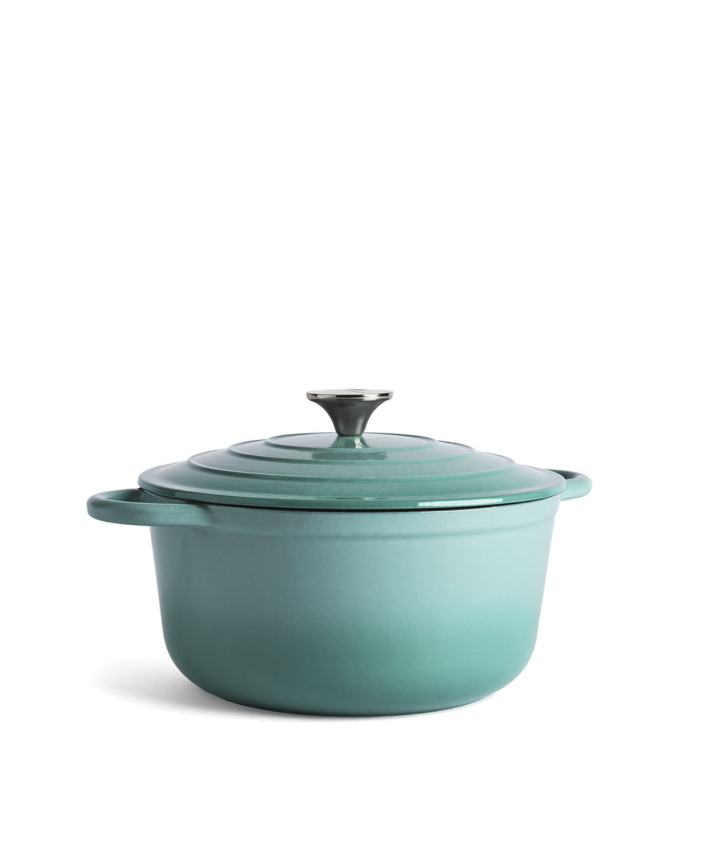 Caçarola de Ferro Fundido com Tampa, 4,2 Litros, 24 cm de diâmetro, Verde Retro