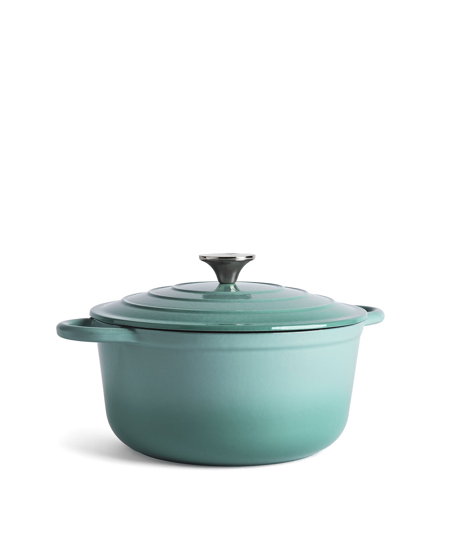 Caçarola de Ferro Fundido com Tampa, 4,2 Litros, 24 cm de diâmetro, Verde Retro