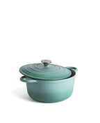 Caçarola de Ferro Fundido com Tampa, 4,2 Litros, 24 cm de diâmetro, Verde Retro