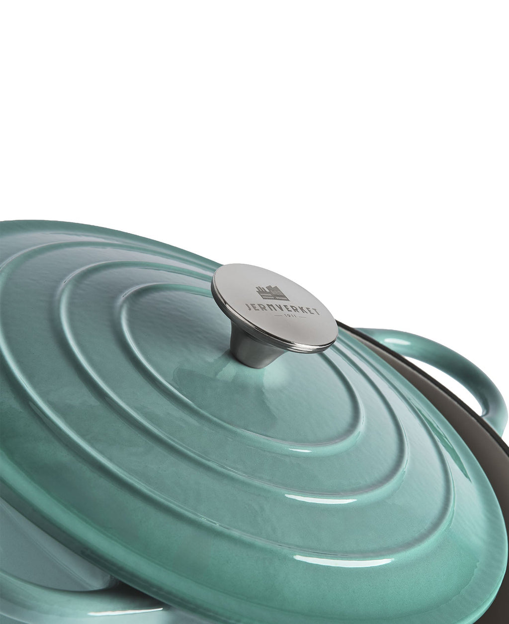 Caçarola de Ferro Fundido com Tampa, 4,2 Litros, 24 cm de diâmetro, Verde Retro