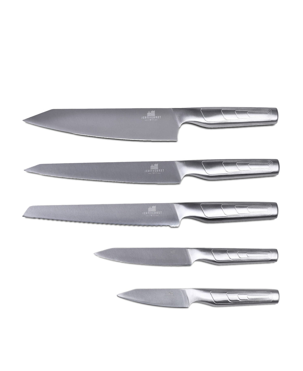 Conjunto de Facas com Bloco de Cozinha – 5 Peças em Aço Inoxidável