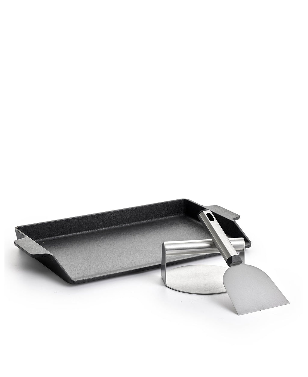 Kit Chapa de Ferro Fundido Burger & Grill Preta 40x25 cm
