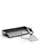 Kit Chapa de Ferro Fundido Burger & Grill Preta 40x25 cm