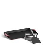 Kit Chapa Ferro Fundido Hambúrguer e Grelhador Rosa 40x25 cm