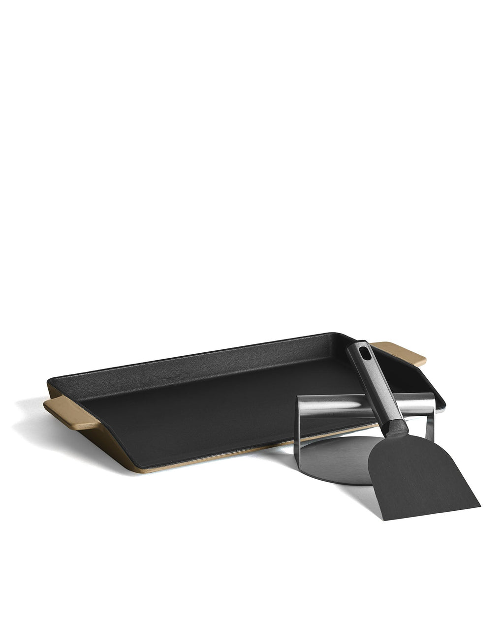 Kit Grelhador Ferro Fundido Burger & Grill Machiatto 40x25 cm