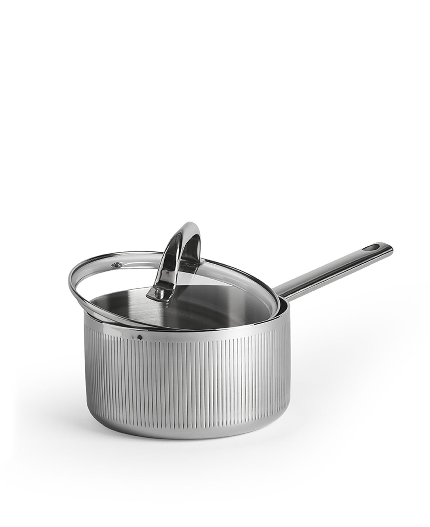 Caçarola com Tampa 2,5 Litros Triplo Aço Inoxidável