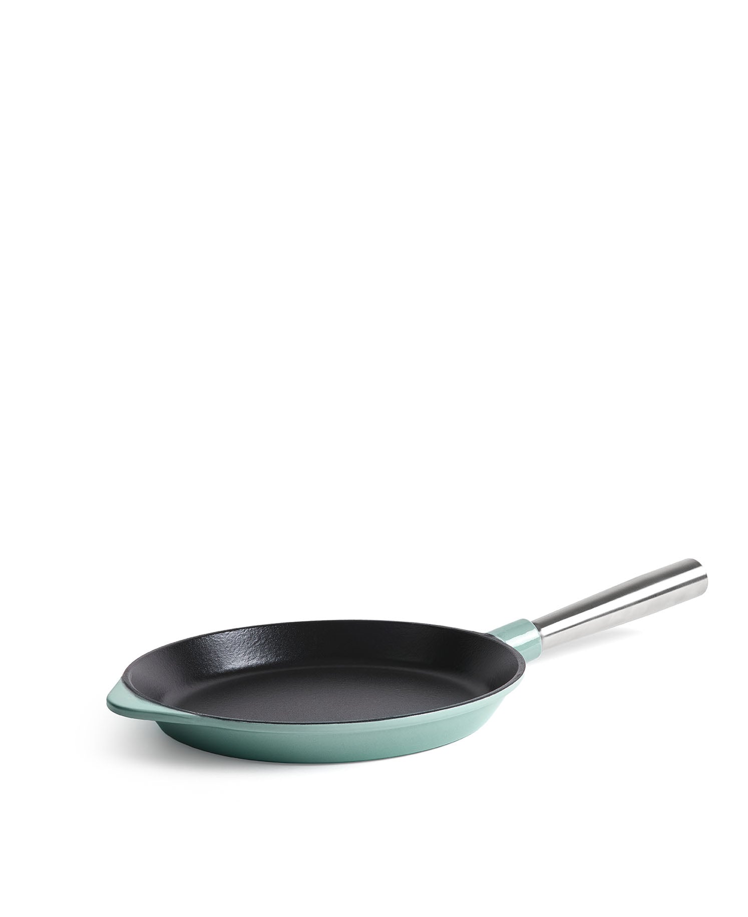 Frigideira de Ferro Fundido 28 cm de diâmetro Verde Vintage com Pega Removível
