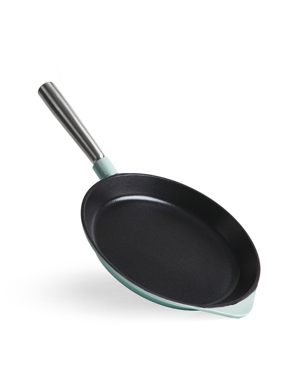 Frigideira de Ferro Fundido 28 cm de diâmetro Verde Vintage com Pega Removível