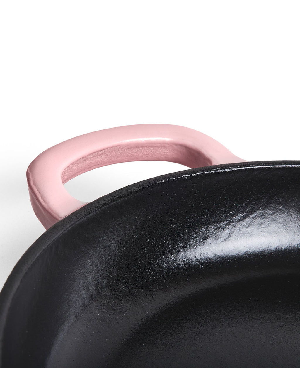 Frigideira de Ferro Fundido 28 cm de diâmetro Rosa Retro com Cabo de Madeira