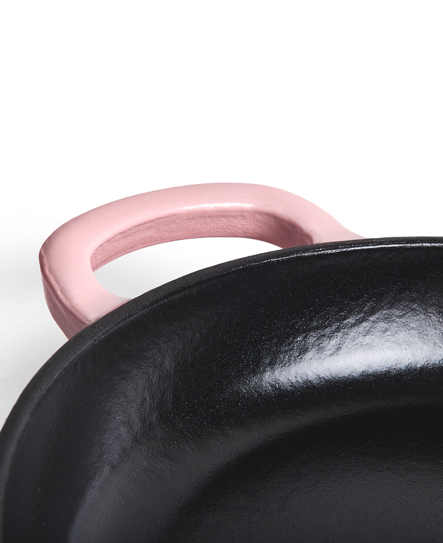 Frigideira de Ferro Fundido 28 cm de diâmetro Rosa Retro com Cabo de Madeira