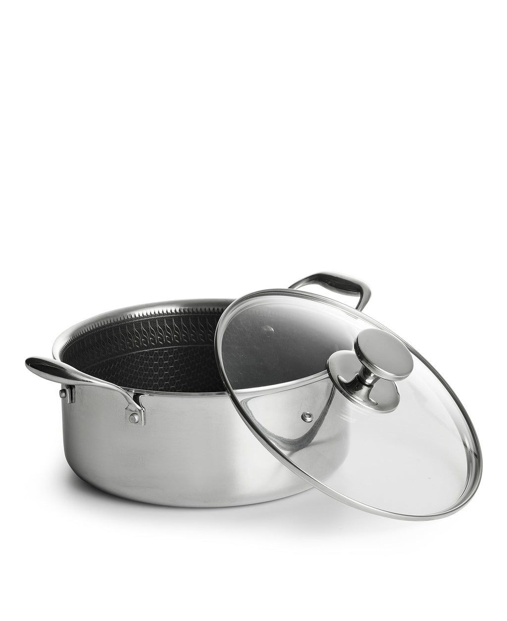 Panela Antiaderente Honeycomb com tampa 24 cm de diâmetro
