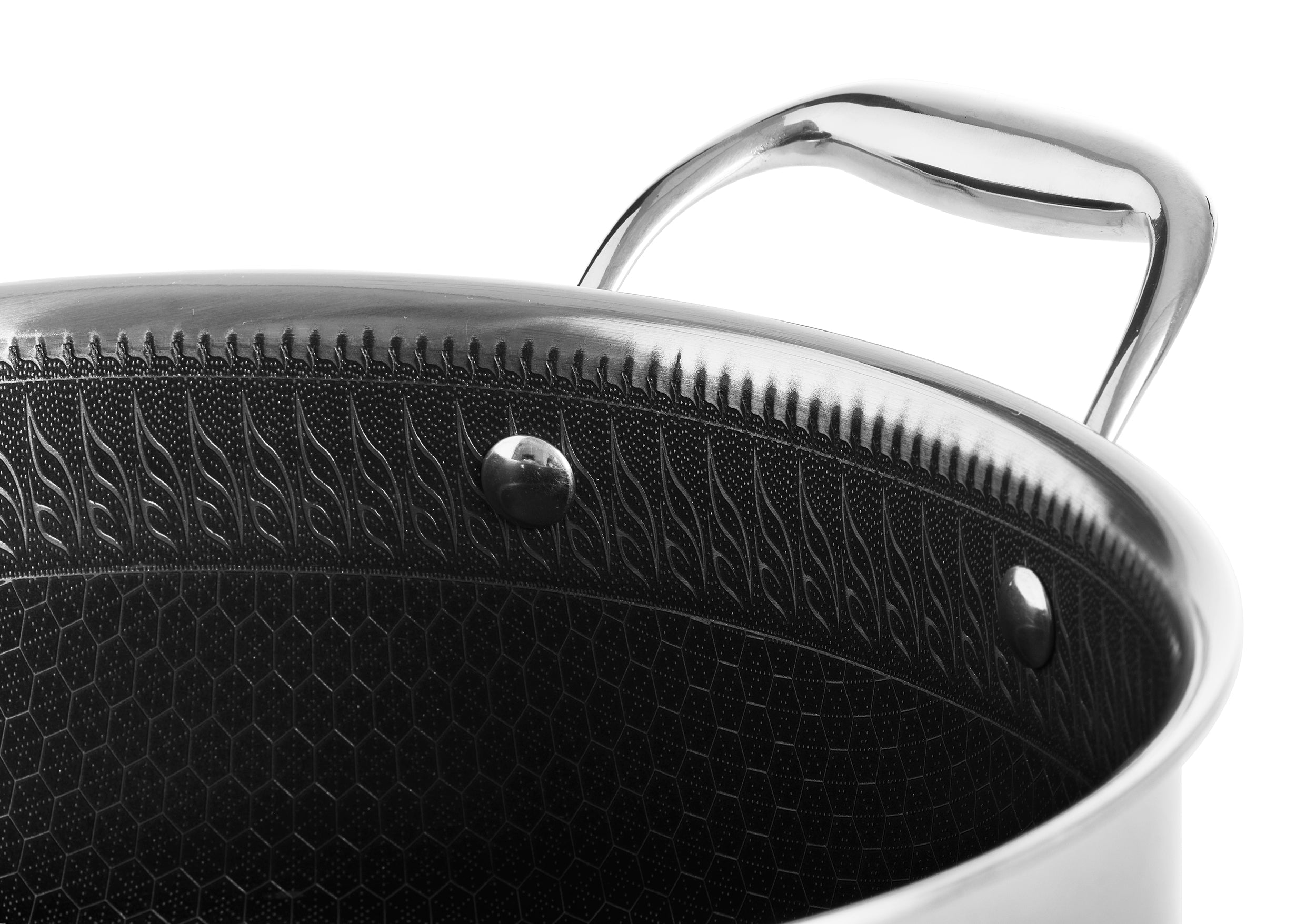 Panela Antiaderente Honeycomb com tampa 24 cm de diâmetro
