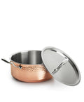 Panela de Cobre Martelado com Tampa 22 cm de diâmetro