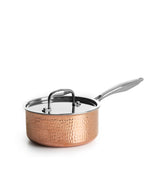 Caçarola de Cobre Martelado com Tampa 18 cm de diâmetro