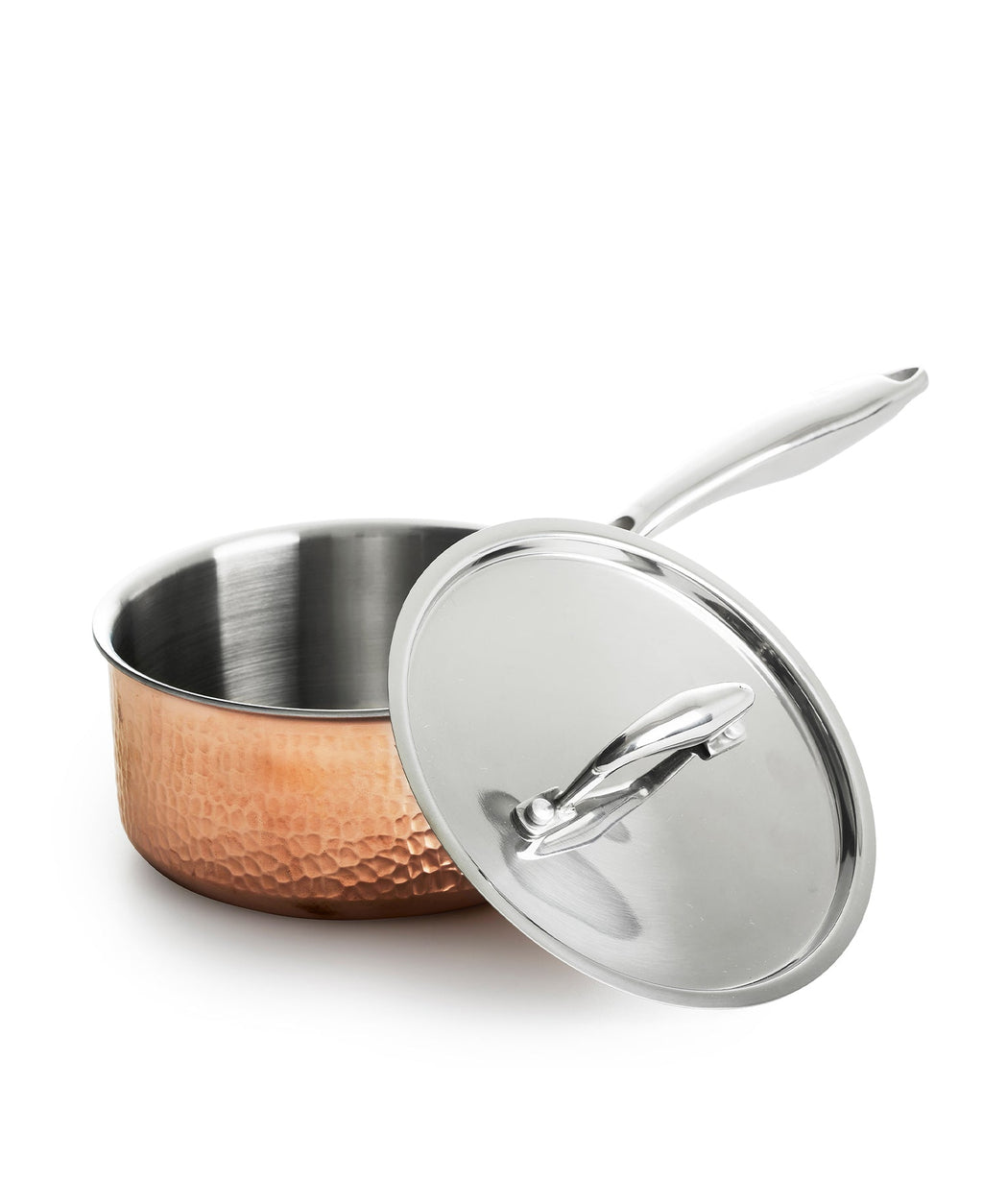 Caçarola de Cobre Martelado com Tampa 18 cm de diâmetro